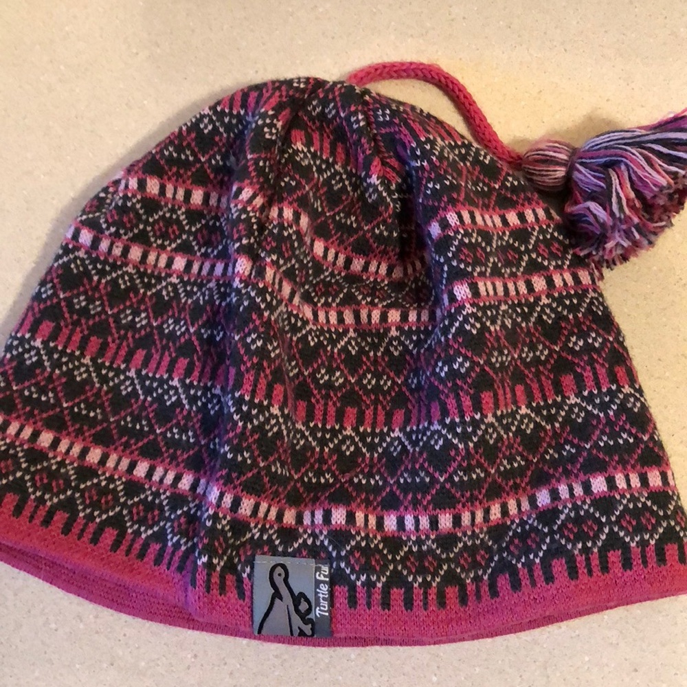 Pink Beanie with Tassel NWOT